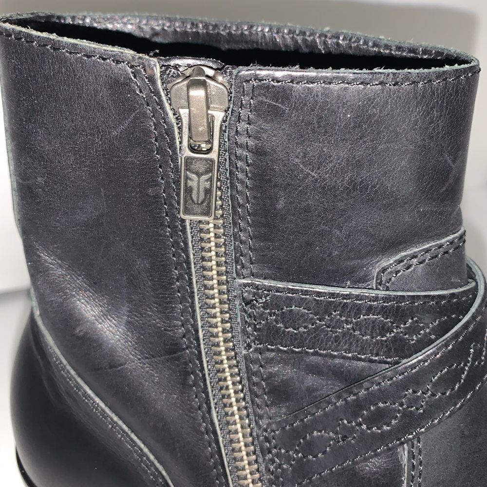 FRYE black leather ankle boots *New* - Picture 4 of 8